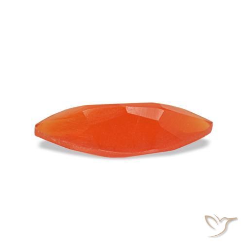 Carnelian Gemstone in 8 x 4 mm (calibrated) Size for Sale, Carnelian Stone in Fire Orange Color
