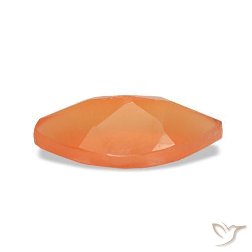 Carnelian Gemstone in 8 x 4 mm (calibrated) Size for Sale, Carnelian Stone in Medium Orange Color