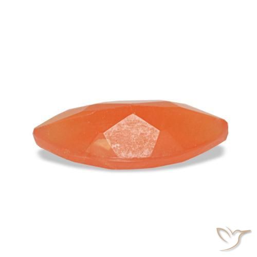 Carnelian Gemstone in 8.1 x 4.1 mm Size for Sale, Carnelian Stone in Bright Orange Color