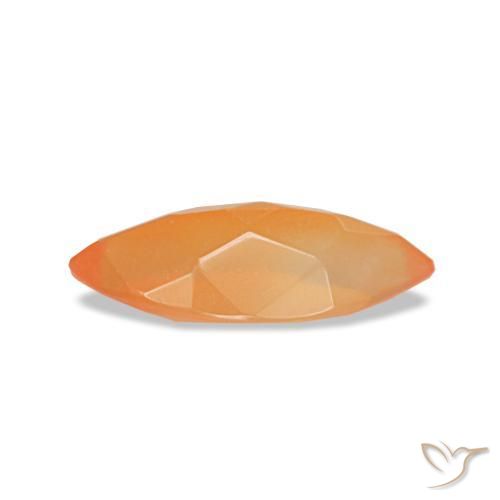Carnelian Gemstone in 7.7 x 3.6 mm Size for Sale, Carnelian Stone in Apricot Orange Color
