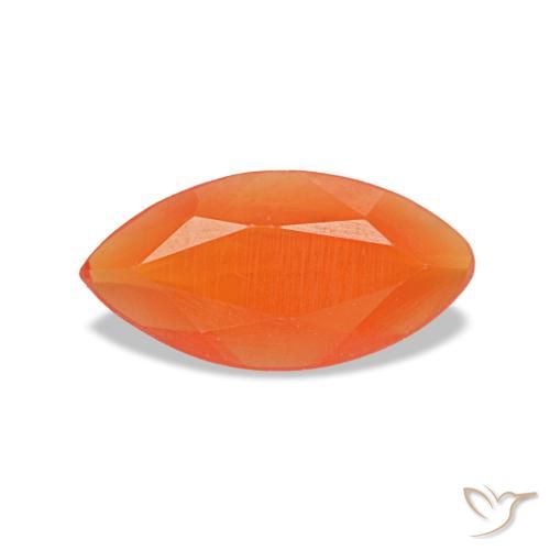 0.28 ct Orange Carnelian Gemstone, Carnelian Gem in Marquise Facet Shape for Sale.