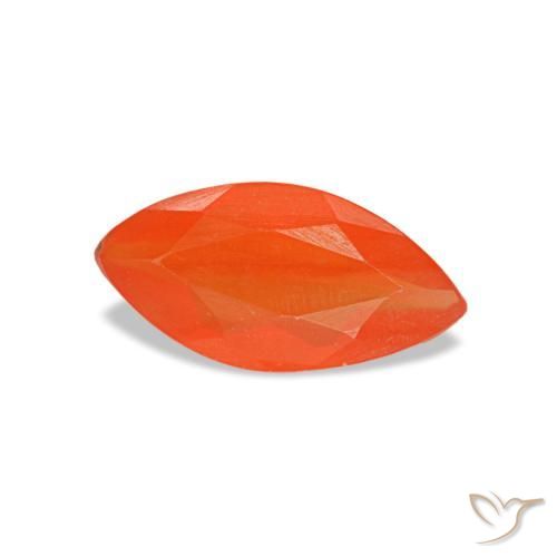 0.44 ct Red Carnelian Stone, Natural Carnelian in Marquise Facet Shape for Sale