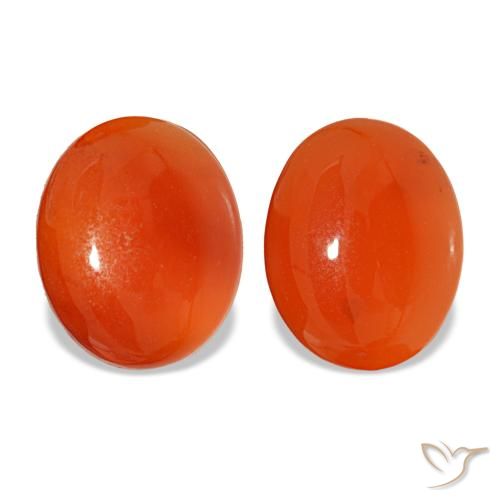 4.90ctw Orange Carnelian, Oval, Translucent