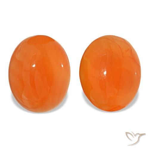 5.06ctw Orange Carnelian, Oval, Translucent