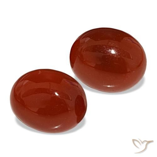 7.52 ctw Red Carnelian Stones, Natural Carnelian in Oval Cabochon Shape for Sale