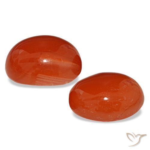 Carnelian Gemstones in 11 x 9 mm (calibrated) Size for Sale, Carnelian Stones in Bright Red Color