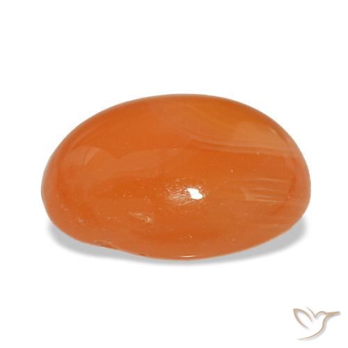 Carnelian Gemstone in 11 x 9 mm (calibrated) Size for Sale, Carnelian Stone in Warm Apricot Orange Color