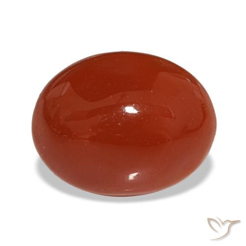 2.20 ct Red Carnelian Gemstone, Carnelian Gem in Oval Cabochon Shape for Sale.
