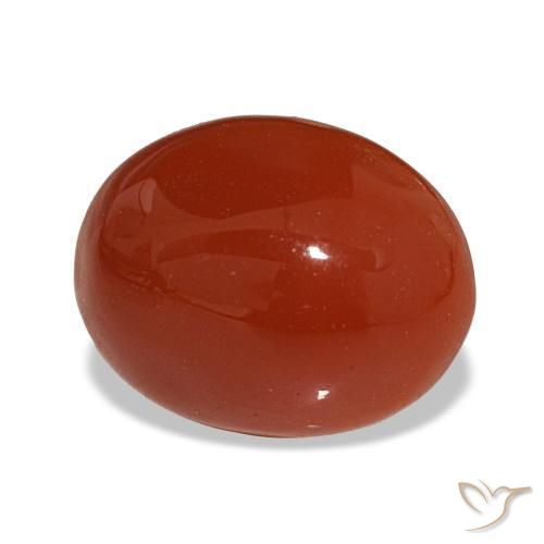 2.20 ct Red Carnelian Stone, Natural Carnelian in Oval Cabochon Shape for Sale