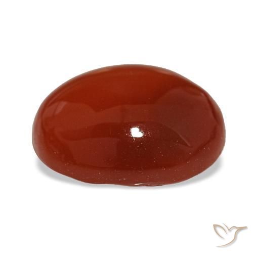 Carnelian Gemstone in 11 x 9 mm (calibrated) Size for Sale, Carnelian Stone in Orange Red Color