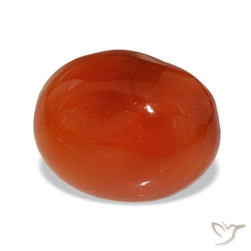 2.63 ct Red Carnelian Stone, Natural Carnelian in Oval Cabochon Shape for Sale