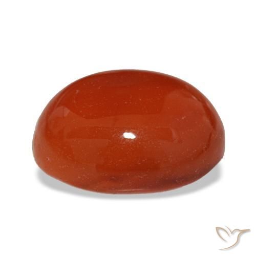 Carnelian Gemstone in 10 x 8 mm (calibrated) Size for Sale, Carnelian Stone in Medium Red Color