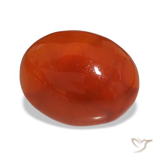 2.19 ct Red Carnelian Stone, Natural Carnelian in Oval Cabochon Shape for Sale