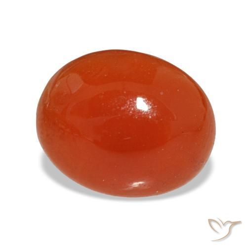 2.28 ct Red Carnelian Stone, Natural Carnelian in Oval Cabochon Shape for Sale