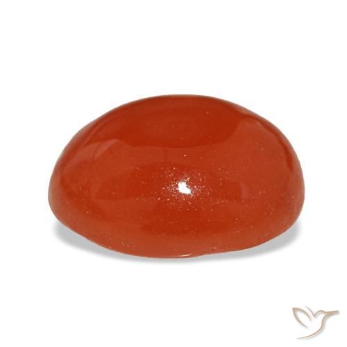 Carnelian Gemstone in 10 x 8 mm (calibrated) Size for Sale, Carnelian Stone in Medium Red Color