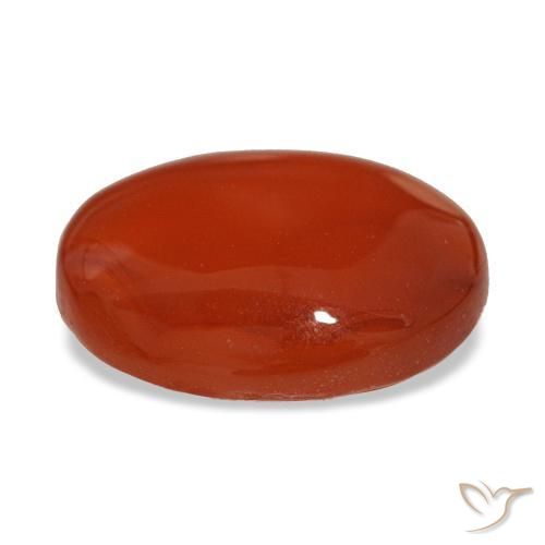 Carnelian Gemstone in 11 x 9 mm (calibrated) Size for Sale, Carnelian Stone in Medium Red Color