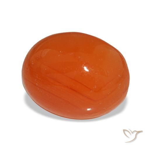 2.18 ct Red Carnelian Stone, Natural Carnelian in Oval Cabochon Shape for Sale