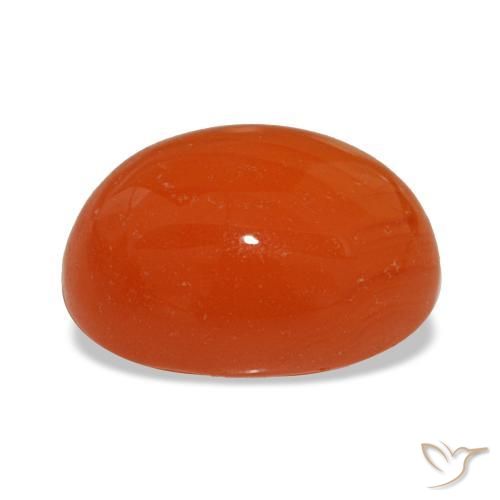Carnelian Gemstone in 9 x 7 mm (calibrated) Size for Sale, Carnelian Stone in Light Red Color