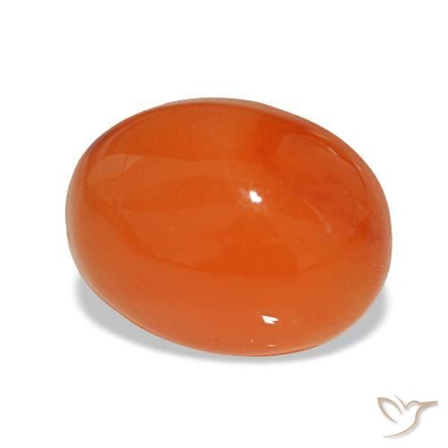 2.38 ct Red Carnelian Stone, Natural Carnelian in Oval Cabochon Shape for Sale