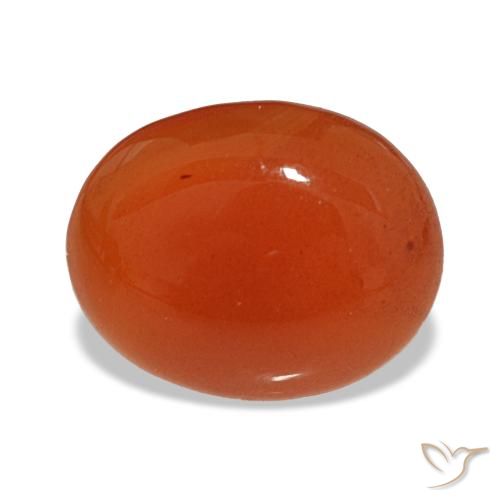 2.04 ct Red Carnelian Gemstone, Carnelian Gem in Oval Cabochon Shape for Sale.