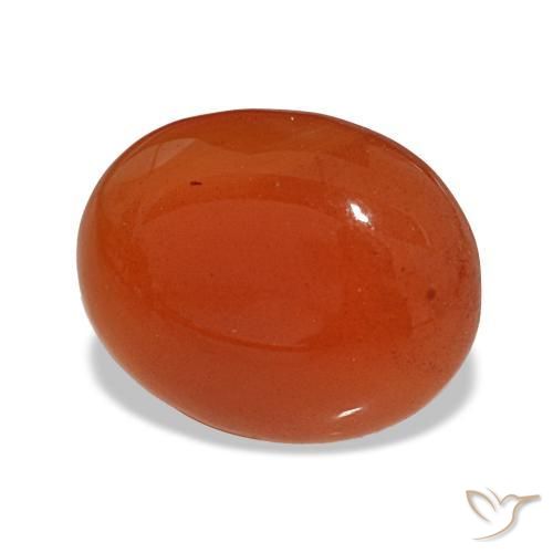 2.04 ct Red Carnelian Stone, Natural Carnelian in Oval Cabochon Shape for Sale