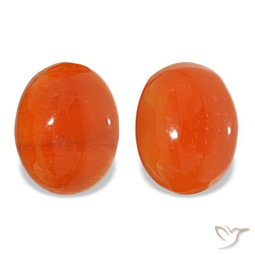 5.18ctw Red Carnelian, Oval, Translucent