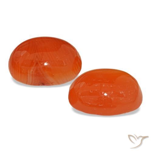 Carnelian Gemstones in 10 x 8 mm (calibrated) Size for Sale, Carnelian Stones in Fire Red Color