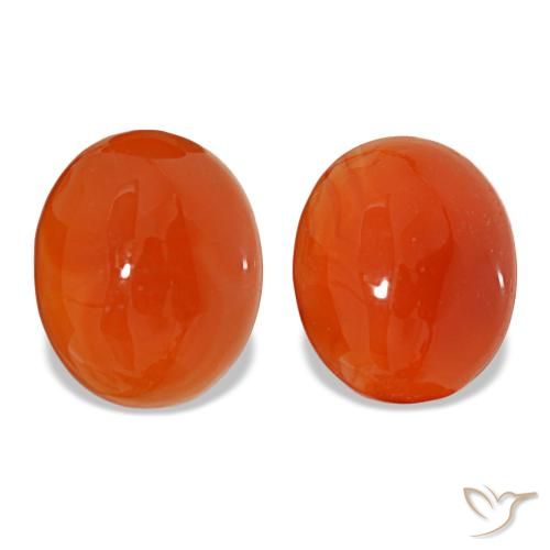 6.01ctw Orange Carnelian, Oval, Translucent