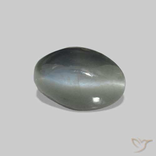 1.00 ct Gray Cat's Eye Alexandrite Stone, Natural Cat's Eye Alexandrite in Oval Cabochon Shape for Sale