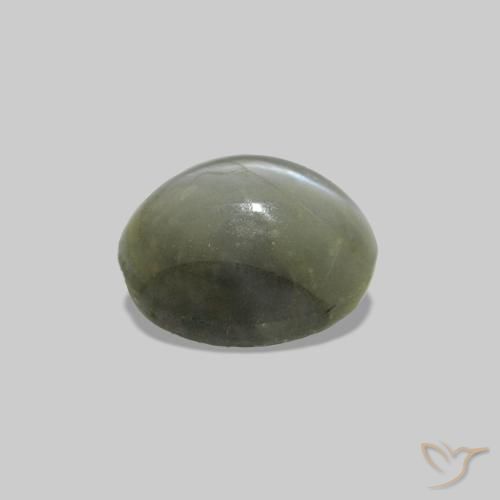 Cat's Eye Alexandrite Gemstone in 5 x 4 mm (calibrated) Size for Sale, Cat's Eye Alexandrite Stone in Medium Green Color