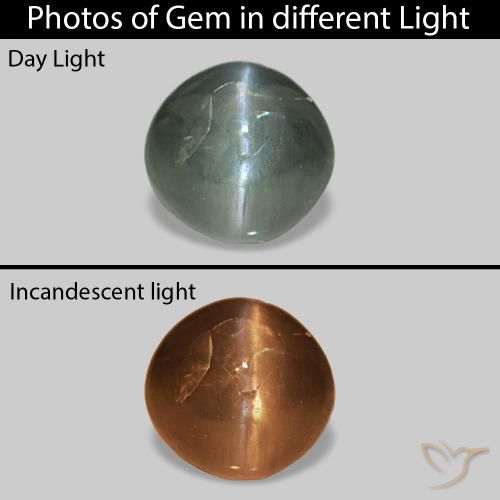 0.53ct Warm Green Cat's Eye Alexandrite, Round, Opaque