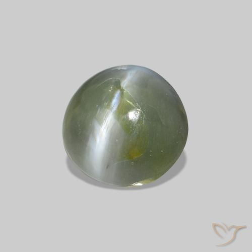 0.53 ct Green Cat's Eye Alexandrite Stone, Natural Cat's Eye Alexandrite in Oval Cabochon Shape for Sale