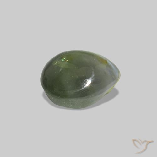 Cat's Eye Alexandrite Gemstone in 4.8 x 4.5 mm Size for Sale, Cat's Eye Alexandrite Stone in Medium Green Color