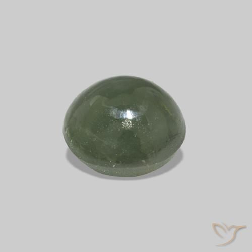 Cat's Eye Alexandrite Gemstone in 4.8 x 4.5 mm Size for Sale, Cat's Eye Alexandrite Stone in Medium Green Color