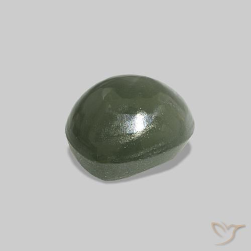 Cat's Eye Alexandrite Gemstone in 4.7 x 4.3 mm Size for Sale, Cat's Eye Alexandrite Stone in Medium Green Color