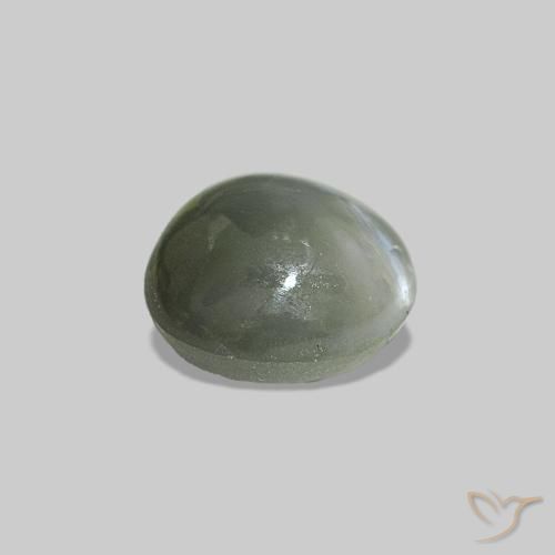 Cat's Eye Alexandrite Gemstone in 4.6 x 4.3 mm Size for Sale, Cat's Eye Alexandrite Stone in Grey Green Color