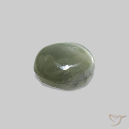 Cat's Eye Alexandrite Gemstone in 4.9 x 4.6 mm Size for Sale, Cat's Eye Alexandrite Stone in Medium Green Color