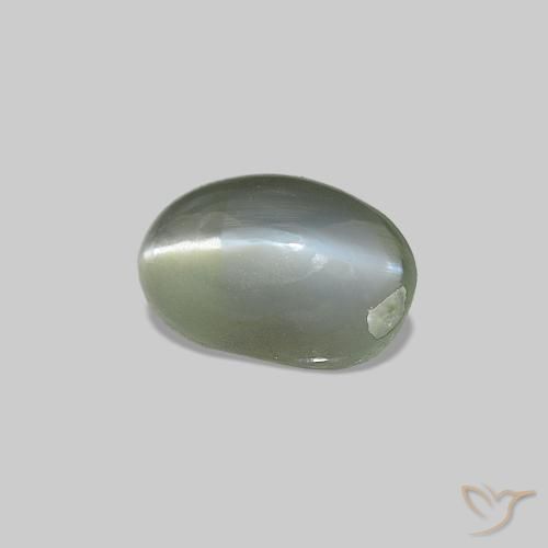 0.71 ct Green Cat's Eye Alexandrite Stone, Natural Cat's Eye Alexandrite in Oval Cabochon Shape for Sale