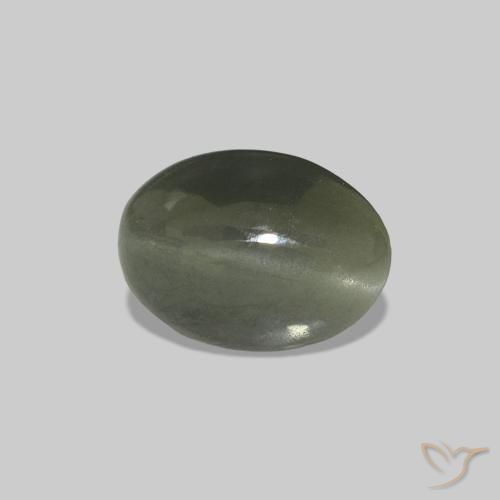 0.61 ct Green Cat's Eye Alexandrite Stone, Natural Cat's Eye Alexandrite in Oval Cabochon Shape for Sale