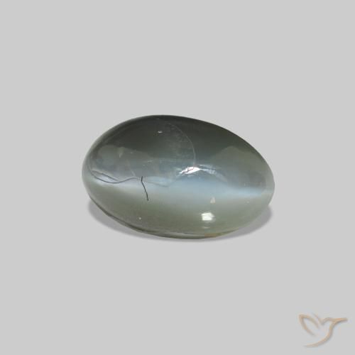 0.71 ct Gray Cat's Eye Alexandrite Stone, Natural Cat's Eye Alexandrite in Oval Cabochon Shape for Sale