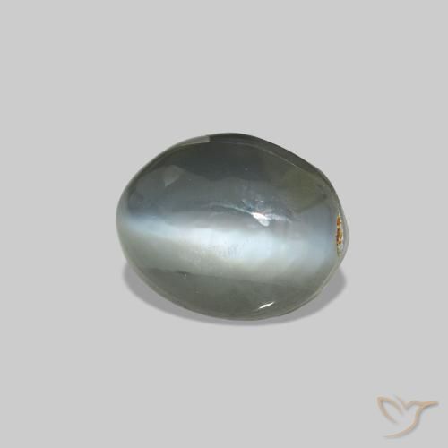 0.64 ct Gray Cat's Eye Alexandrite Stone, Natural Cat's Eye Alexandrite in Oval Cabochon Shape for Sale