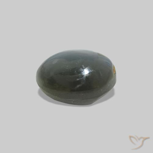 Cat's Eye Alexandrite Gemstone in 5.2 x 4.1 mm Size for Sale, Cat's Eye Alexandrite Stone in Pale-Greenish Grey Color