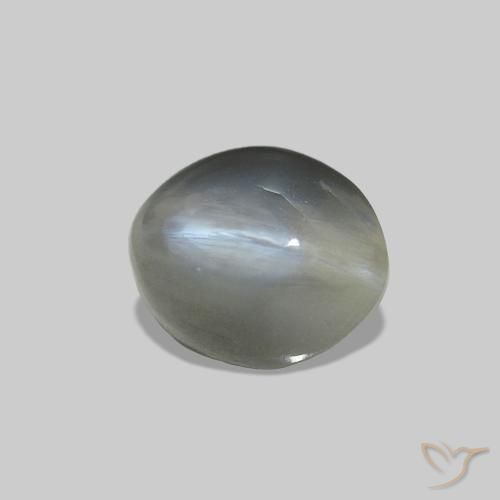 0.72 ct Gray Cat's Eye Alexandrite Stone, Natural Cat's Eye Alexandrite in Oval Cabochon Shape for Sale