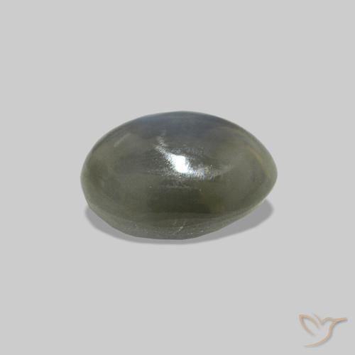 Cat's Eye Alexandrite Gemstone in 5.5 x 4.4 mm Size for Sale, Cat's Eye Alexandrite Stone in Medium Grey Color