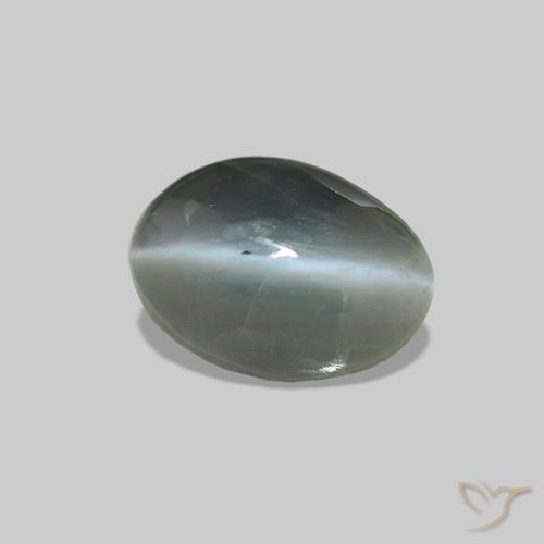 0.71 ct Gray Cat's Eye Alexandrite Stone, Natural Cat's Eye Alexandrite in Oval Cabochon Shape for Sale