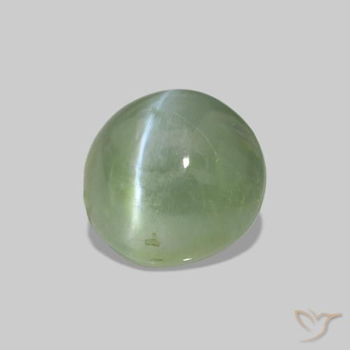 1.79 ct Green Cat's Eye Alexandrite Stone, Natural Cat's Eye Alexandrite in Oval Cabochon Shape for Sale