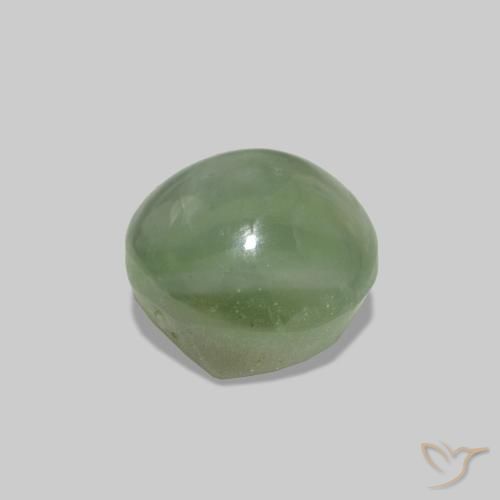 Cat's Eye Alexandrite Gemstone in 6.3 x 6.1 mm Size for Sale, Cat's Eye Alexandrite Stone in Medium Green Color