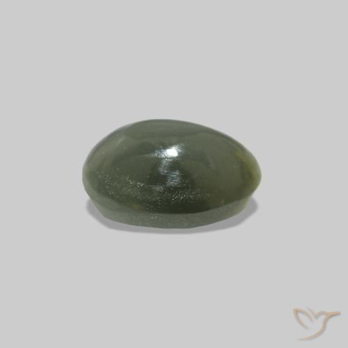Cat's Eye Alexandrite Gemstone in 5.4 x 3.9 mm Size for Sale, Cat's Eye Alexandrite Stone in Medium Green Color