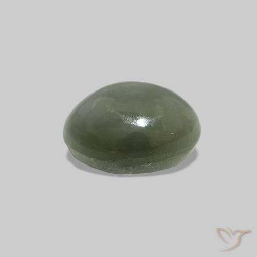 Cat's Eye Alexandrite Gemstone in 5 x 4.2 mm Size for Sale, Cat's Eye Alexandrite Stone in Medium Green Color