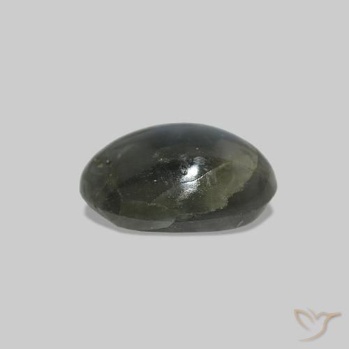Cat's Eye Alexandrite Gemstone in 5.6 x 4 mm Size for Sale, Cat's Eye Alexandrite Stone in Pale-Greenish Grey Color
